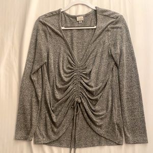 A New Day Long Sleeve Ruched Front Top